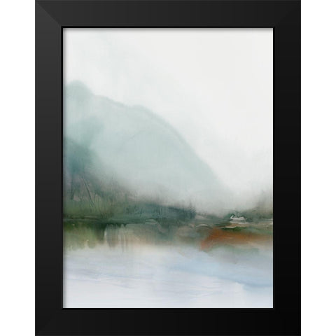 Sapphire Lake I  Black Modern Wood Framed Art Print by Ian C