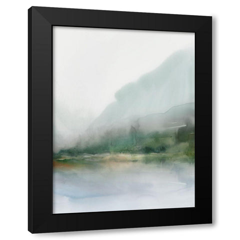 Sapphire Lake II  Black Modern Wood Framed Art Print with Double Matting by Ian C