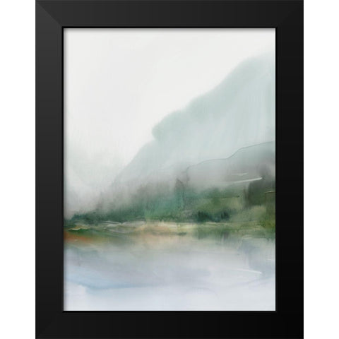 Sapphire Lake II  Black Modern Wood Framed Art Print by Ian C