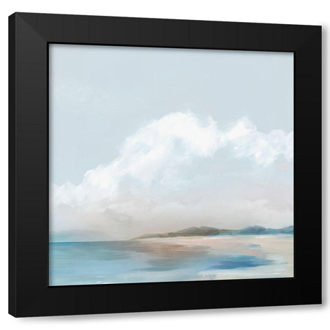 Everwich Lake II Black Modern Wood Framed Art Print with Double Matting by Ian C