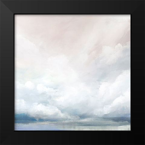 Rolling Clouds Black Modern Wood Framed Art Print by Ian C