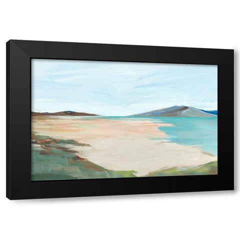 Sunny Beach Shore I Black Modern Wood Framed Art Print by Ian C