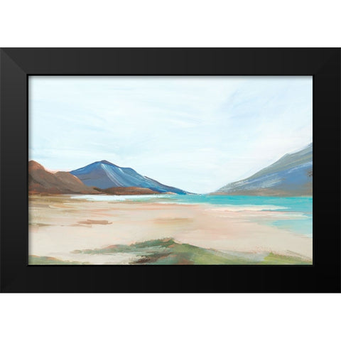 Sunny Beach Shore II Black Modern Wood Framed Art Print by Ian C