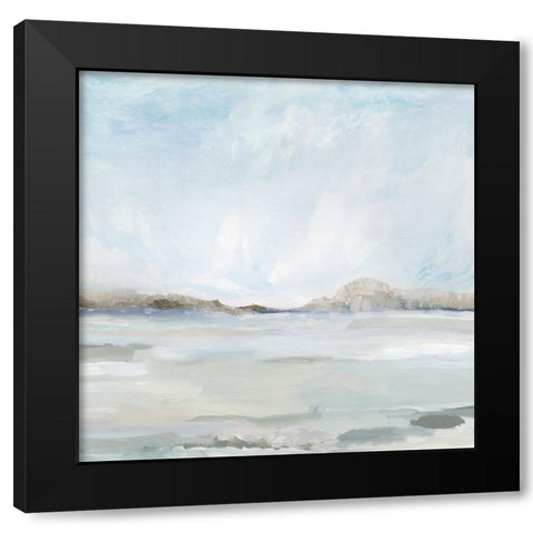 Calm Coastal Black Modern Wood Framed Art Print with Double Matting by Ian C