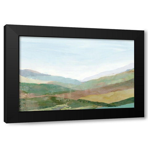 Colourful Plains I Black Modern Wood Framed Art Print with Double Matting by Ian C