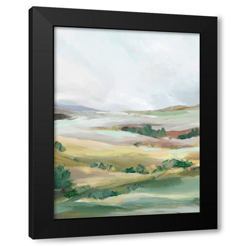 Green Pastures II Black Modern Wood Framed Art Print with Double Matting by Ian C