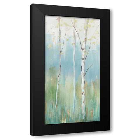 Birch Harmonies I Black Modern Wood Framed Art Print with Double Matting by Ian C