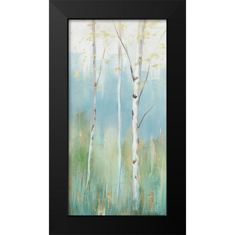 Birch Harmonies I Black Modern Wood Framed Art Print by Ian C