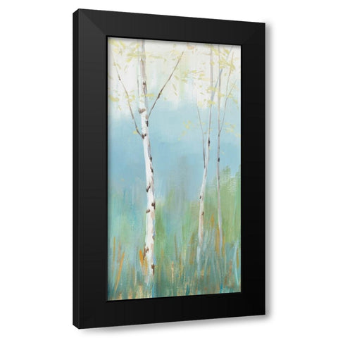 Birch Harmonies II Black Modern Wood Framed Art Print by Ian C