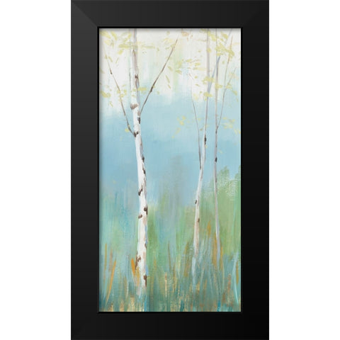Birch Harmonies II Black Modern Wood Framed Art Print by Ian C