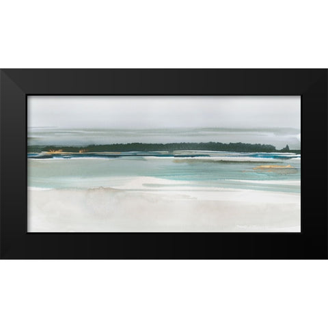 Serenity by the Lake Black Modern Wood Framed Art Print by Ian C