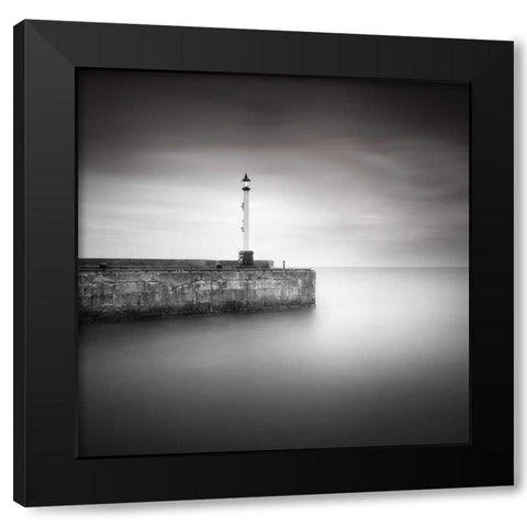 Bridlington Harbor Black Modern Wood Framed Art Print by Barber, Ian
