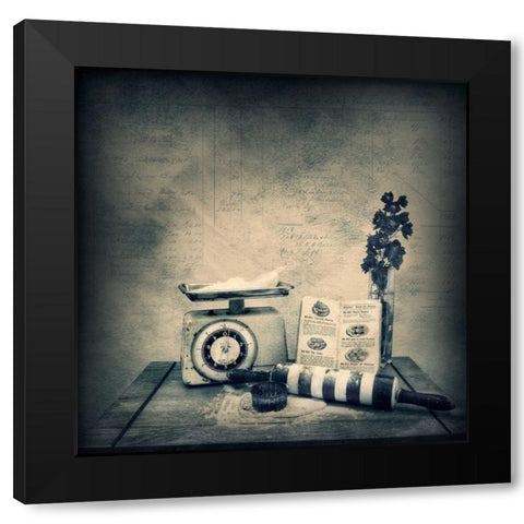 Baking Day Black Modern Wood Framed Art Print by Barber, Ian
