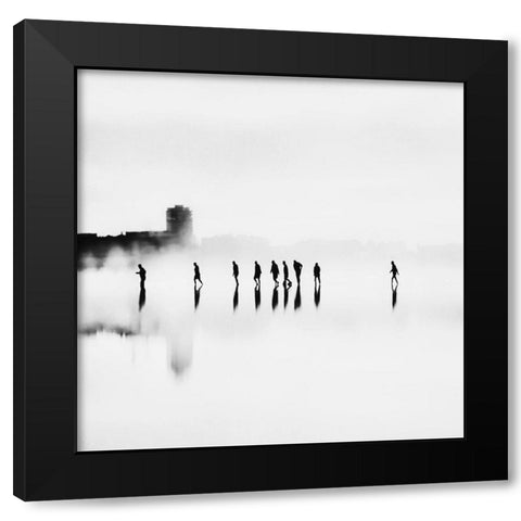A Long Walk Black Modern Wood Framed Art Print by Beddoes, Ingrid