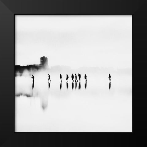 A Long Walk Black Modern Wood Framed Art Print by Beddoes, Ingrid