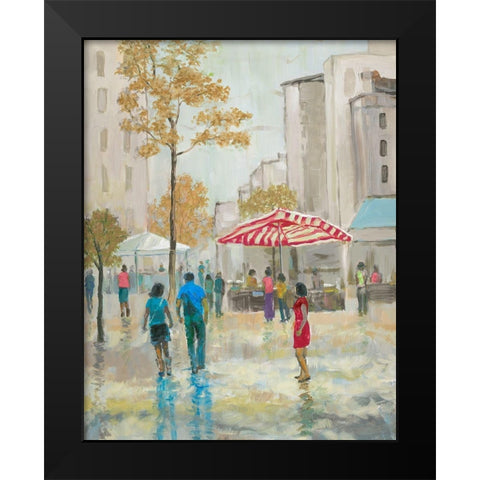 Small town girl Black Modern Wood Framed Art Print by Joy, Julie