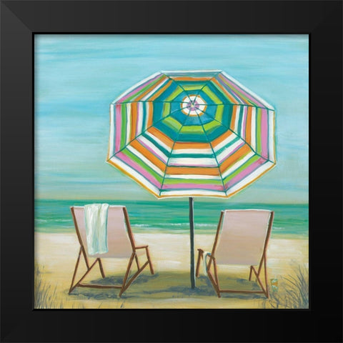 Two by the Sea I Black Modern Wood Framed Art Print by Joy, Julie