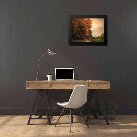 Turning Black Modern Wood Framed Art Print by Jenney, Jessica