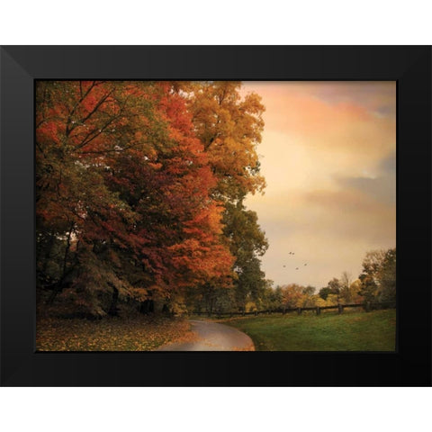 Turning Black Modern Wood Framed Art Print by Jenney, Jessica