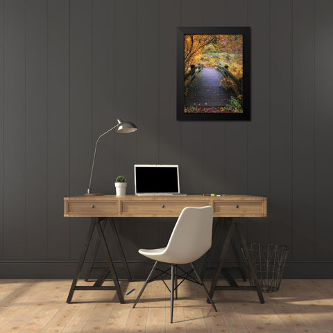 Bridge Over Shallow Water Black Modern Wood Framed Art Print by Jenney, Jessica