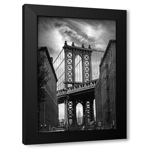 Manhattan Bridge  Black Modern Wood Framed Art Print with Double Matting by Jenney, Jessica