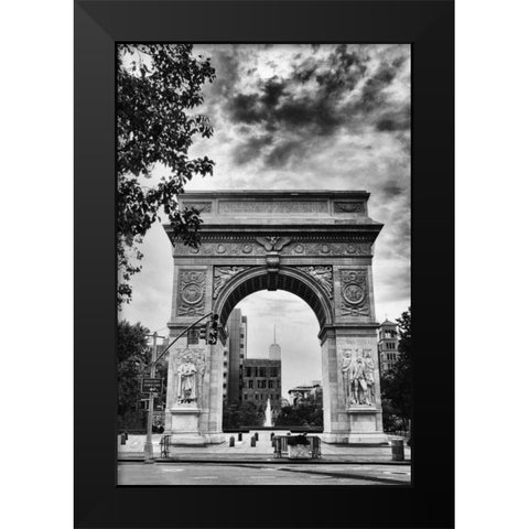Washington Square Arch Black Modern Wood Framed Art Print by Jenney, Jessica