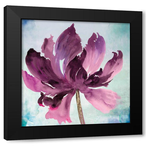 Tye Dye Floral I Black Modern Wood Framed Art Print by Jensen, Asia