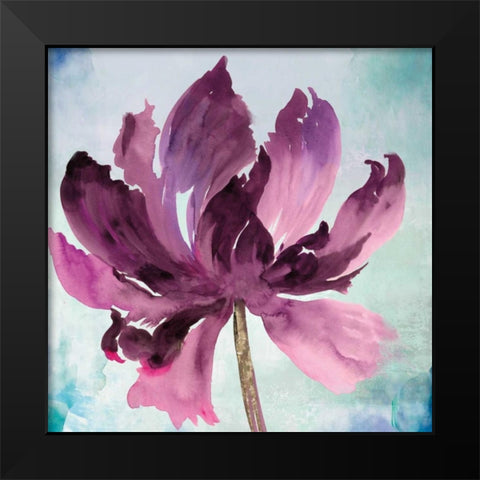 Tye Dye Floral I Black Modern Wood Framed Art Print by Jensen, Asia