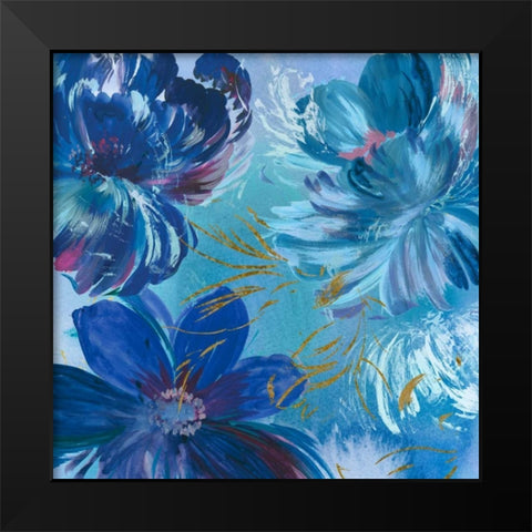 Midnight Floral I Black Modern Wood Framed Art Print by Jensen, Asia
