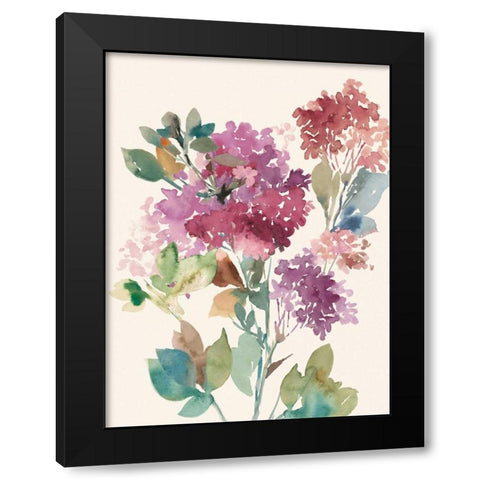 Sweet Hydrangea I Black Modern Wood Framed Art Print with Double Matting by Jensen, Asia