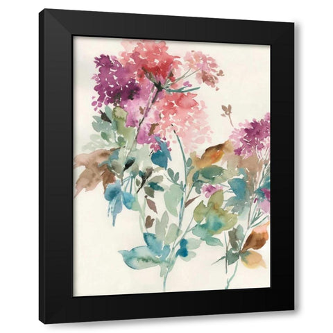 Sweet Hydrangea II Black Modern Wood Framed Art Print with Double Matting by Jensen, Asia