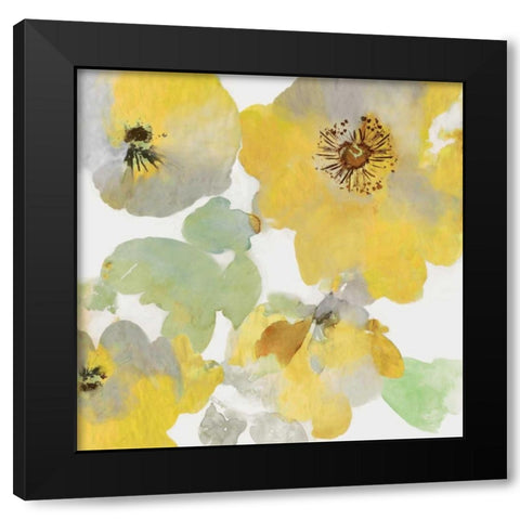 Sunny Floral I Black Modern Wood Framed Art Print by Jensen, Asia