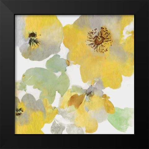 Sunny Floral I Black Modern Wood Framed Art Print by Jensen, Asia