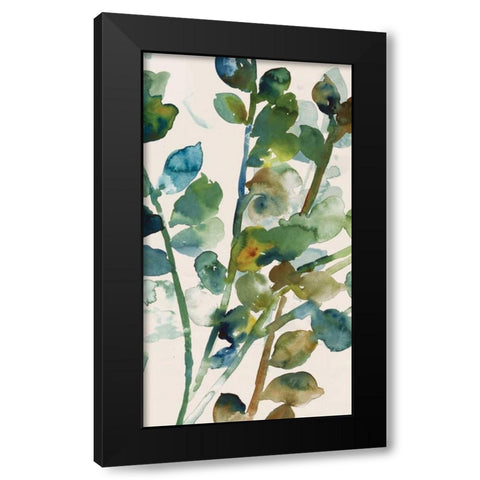Fall Leaves I Black Modern Wood Framed Art Print with Double Matting by Jensen, Asia