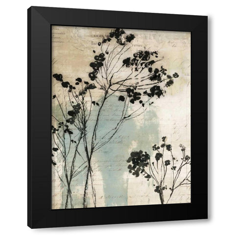 Inky Floral I Black Modern Wood Framed Art Print by Jensen, Asia