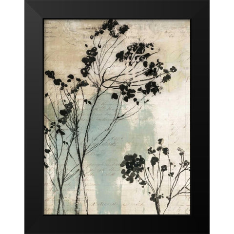 Inky Floral I Black Modern Wood Framed Art Print by Jensen, Asia