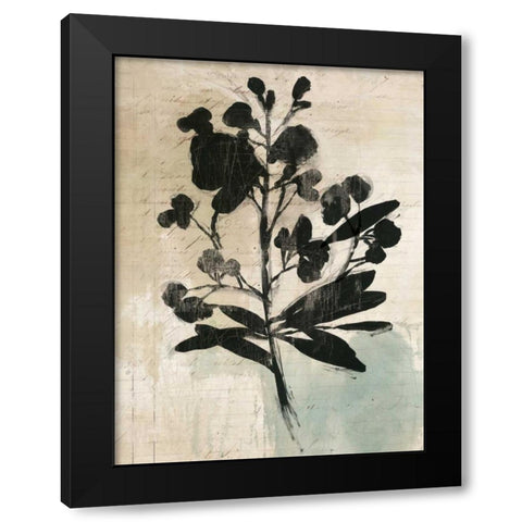 Inky Floral III Black Modern Wood Framed Art Print by Jensen, Asia