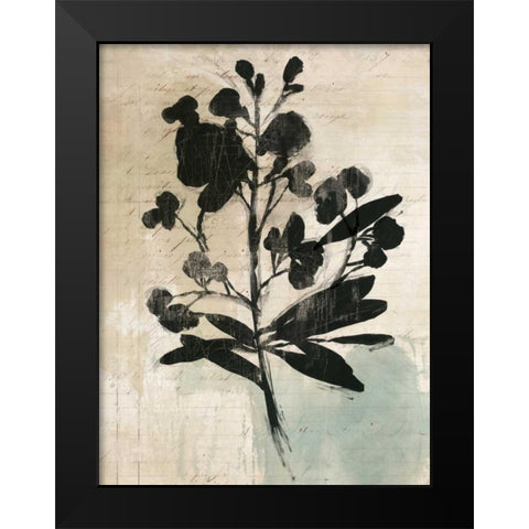 Inky Floral III Black Modern Wood Framed Art Print by Jensen, Asia