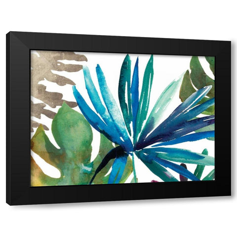 Tropic Sway I Black Modern Wood Framed Art Print with Double Matting by Jensen, Asia
