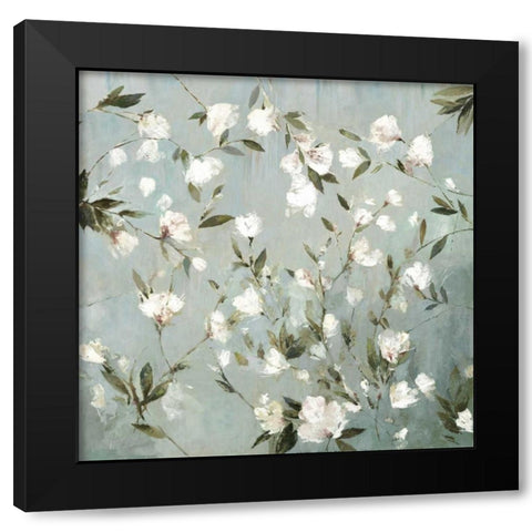 Magnolias I Black Modern Wood Framed Art Print with Double Matting by Jensen, Asia