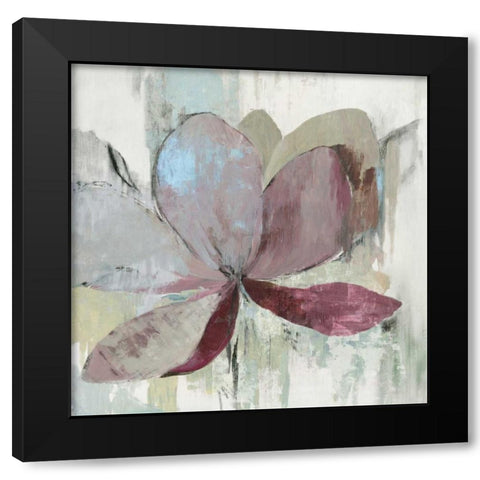 Drippy Floral I Black Modern Wood Framed Art Print by Jensen, Asia