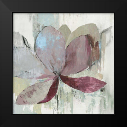 Drippy Floral I Black Modern Wood Framed Art Print by Jensen, Asia