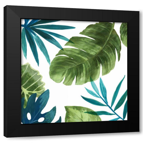 Tropical Leaves II Black Modern Wood Framed Art Print by Jensen, Asia