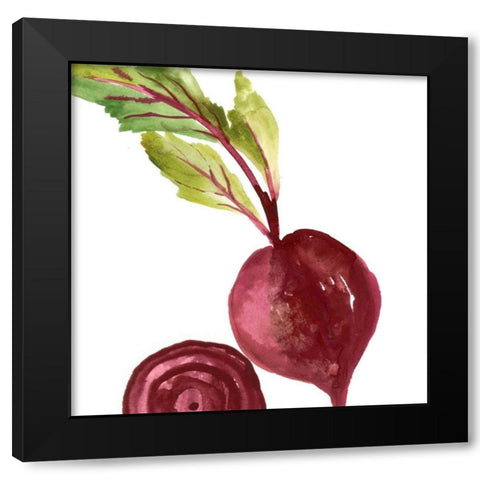 Beet Black Modern Wood Framed Art Print with Double Matting by Jensen, Asia
