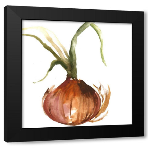 Onion Black Modern Wood Framed Art Print by Jensen, Asia