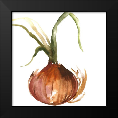 Onion Black Modern Wood Framed Art Print by Jensen, Asia