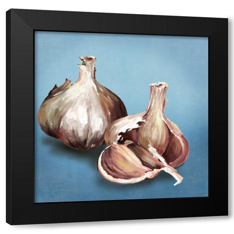 Garlic Black Modern Wood Framed Art Print with Double Matting by Jensen, Asia