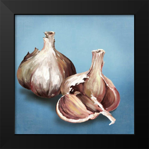 Garlic Black Modern Wood Framed Art Print by Jensen, Asia