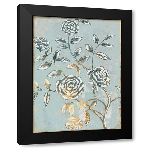 Pale Damask II Black Modern Wood Framed Art Print by Jensen, Asia