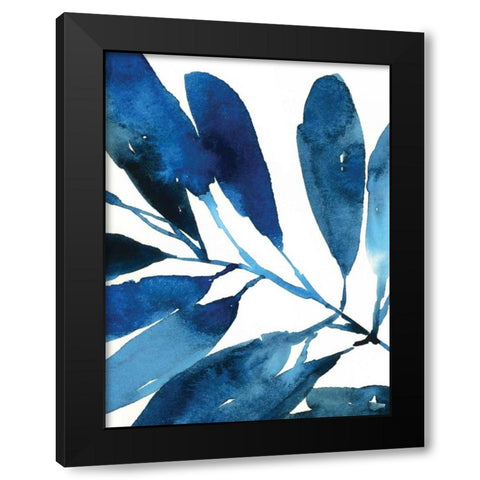 Sapphire Stems I Black Modern Wood Framed Art Print with Double Matting by Jensen, Asia